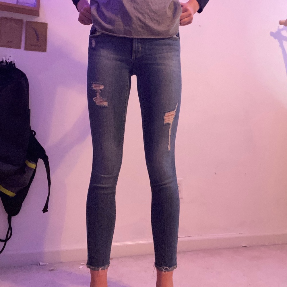 Skinny ripped jeans